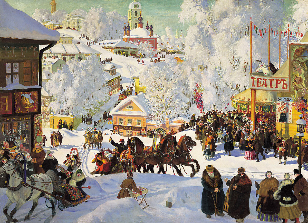 Борис Кустодиев. Масленица