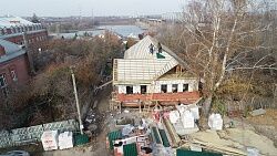 Завершение работ по обрешетке и начало облицовочных работ