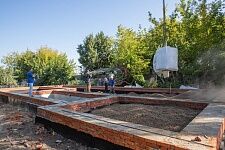 Разгрузка керамзита на площадке