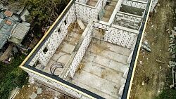 Работы по 1 этажу. Закладка коммуникаций.