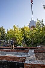 Разгрузка керамзита на площадке