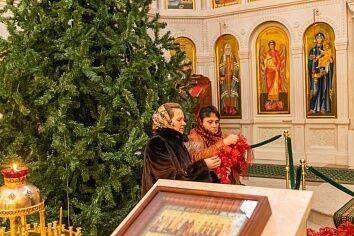 Украшение Троицкого храма к торжествам