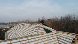 Завершение работ по обрешетке и начало облицовочных работ