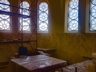 Ремонт в алтаре Троицкого храма