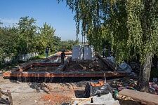 Разгрузка керамзита на площадке