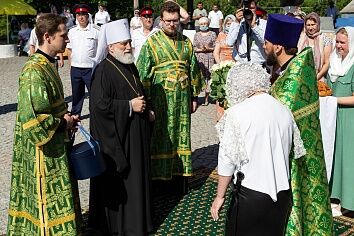 Престольный праздник Троицкого храма. Архиерейское богослужение
