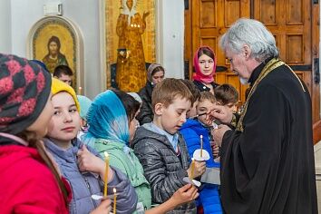 Таинство Соборования в Троицком храме