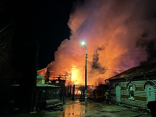 Возгорание на территории