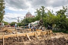 Заливка бетонного фундамента