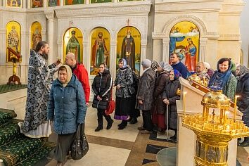 Память св. Феодора Тирона. Освящение колива в Троицком храме.