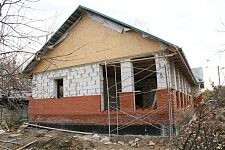 Завершение работ по обрешетке и начало облицовочных работ