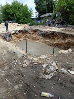 Заливка бетонной плиты