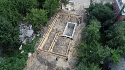 Подготовка  опалубки для залива фундамента