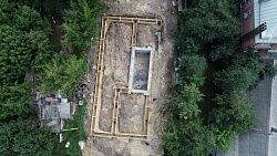 Подготовка  опалубки для залива фундамента