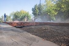 Разгрузка керамзита на площадке