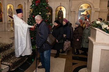 Утренняя Литургия в праздник Крещения Господня.