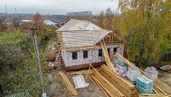 Изоляция кровли и подвод теплотрассы