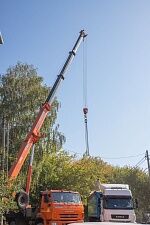 Разгрузка керамзита на площадке