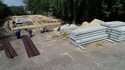 Подготовка  опалубки для залива фундамента