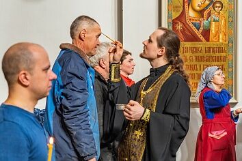 Таинство Соборования в Троицком храме
