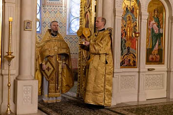 Божественная Литургия в воскресенье, на неделе двадцать восьмой по Пятидесятнице