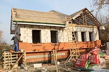 Завершение работ по обрешетке и начало облицовочных работ