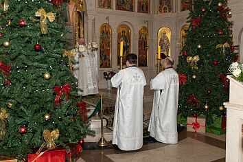 Утренняя Литургия в праздник Крещения Господня.