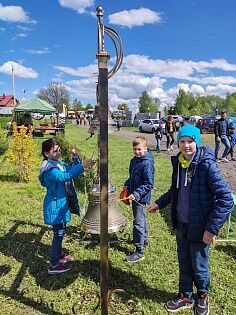 На православном фестивале «Служение богу и отечеству».