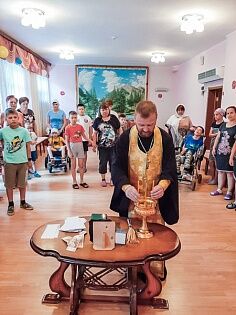 Молебен в реабилитационном центре "Коломна"