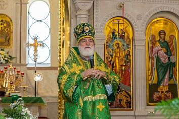 Престольный праздник Троицкого храма. Архиерейское богослужение