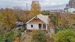 Изоляция кровли и подвод теплотрассы