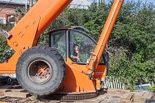 Разгрузка керамзита на площадке