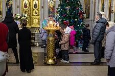 Утренняя Литургия в праздник Крещения Господня.