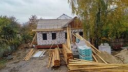 Изоляция кровли и подвод теплотрассы